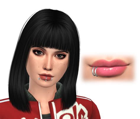 The Best Lip Piercing Set By Pralinesims Sims 4 Pierc