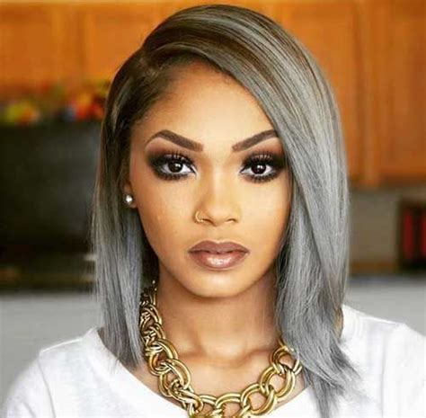 25 New Grey Hair Color Combinations For Black Women Grey Ombre Hair