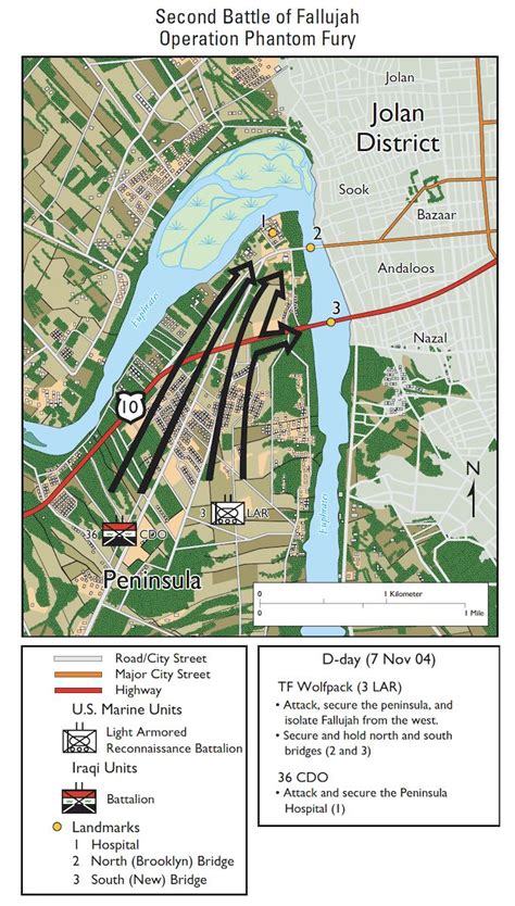 Second Battle Of Fallujah D Day Map D Day Map Battlefield Military