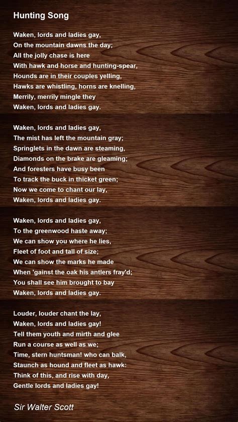 Hunting Song Poem By Sir Walter Scott Poem Hunter