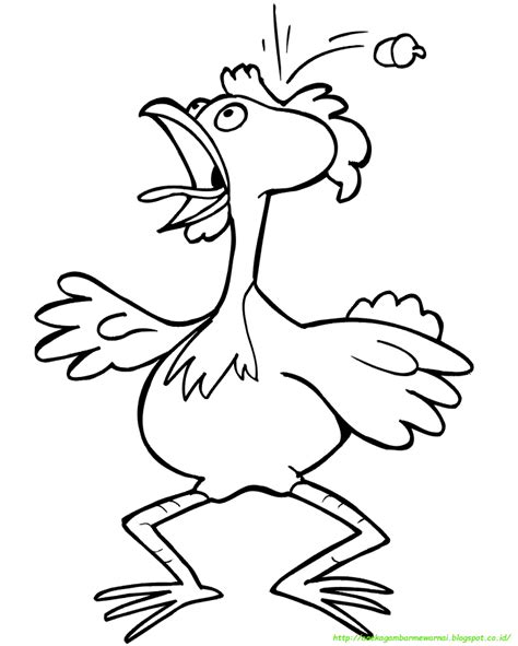 Gambar Ayam Untuk Diwarnai Anak Paud Keren