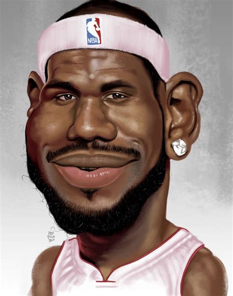 James Lebron By Rey Esla Teo Celebrity Caricatures Funny Caricatures
