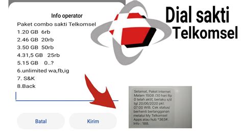 Kode dial untuk paket internet telkomsel di atas adalah untuk mendapatkan kuota sebanyak 1 gb secara gratis dengan masa berlaku sampai dengan 1 bulan atau 30 hari. 7 kode Dial internet Telkomsel paling murah!! - YouTube