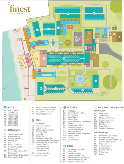 Resort Map Finest Punta Cana By Excellence Collection Punta Cana Dr