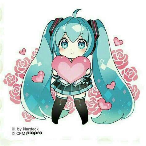 Pin By Tsuki Omori On Vocaloid Miku Hatsune Chibi Chibi Anime Chibi