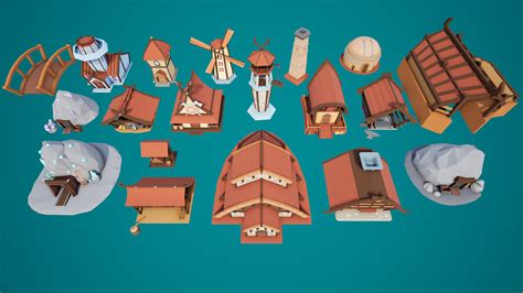 Toon Viking Village Pack In Props Ue Marketplace