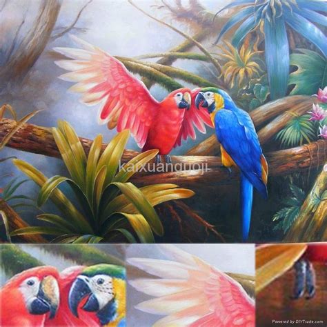 Chinese Handmade Low Price Birds Canvas Oil Paintng Ky 030025 Kaixuan China Manufacturer