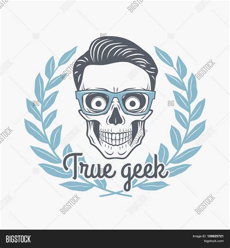 True Geek Skull Vector And Photo Free Trial Bigstock