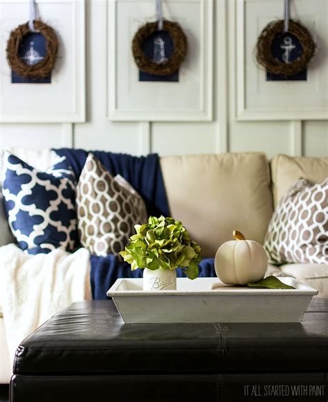 Black and white decorating ideas, black. Fall Decor in Navy and Blue