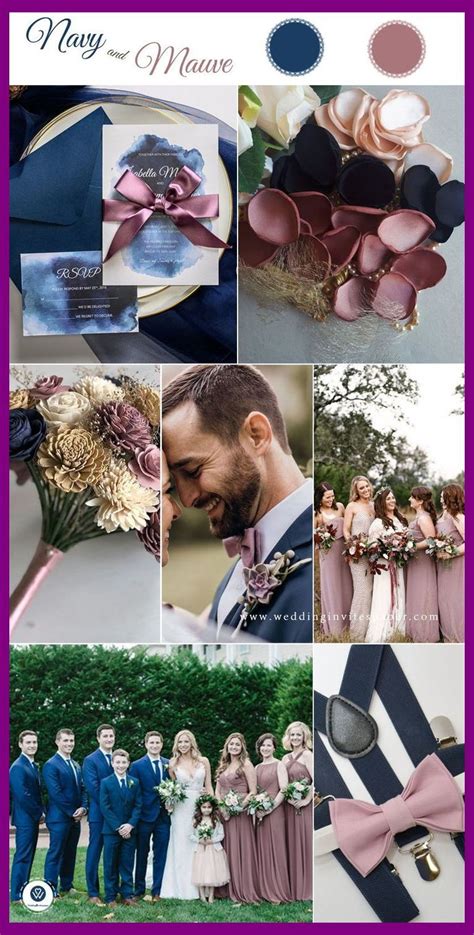 Mauve And Navy Blue Top 8 Striking Navy Blue Wedding Color