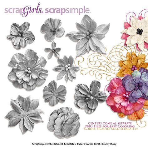 Scrapbooking Paper Flowers Template Hd Paper Flowers Cardmaking