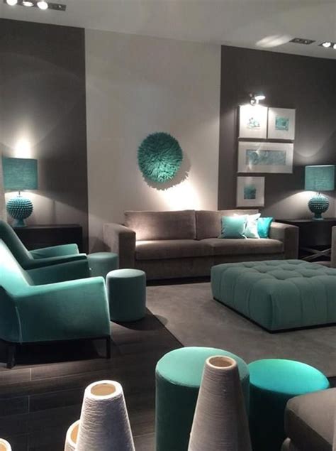 Too Sterilized But The Ice Turquoise And Cream Living Room Turquoise Teal Living Rooms