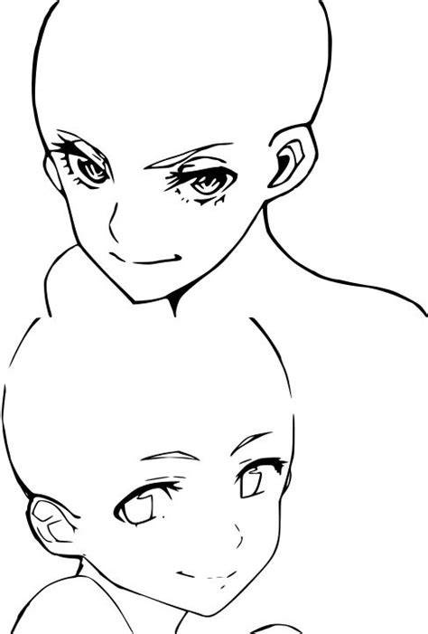 View And Download Hd Template Female Anime Head Bases