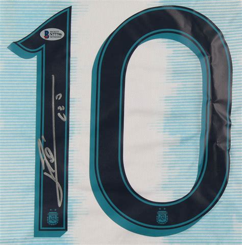 Lionel Messi Signed Argentina Jersey Inscribed Leo Beckett Coa Pristine Auction