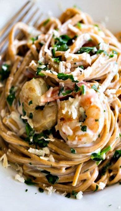 Garlic Butter White Wine Shrimp Linguine Recipe Cooking Recipes