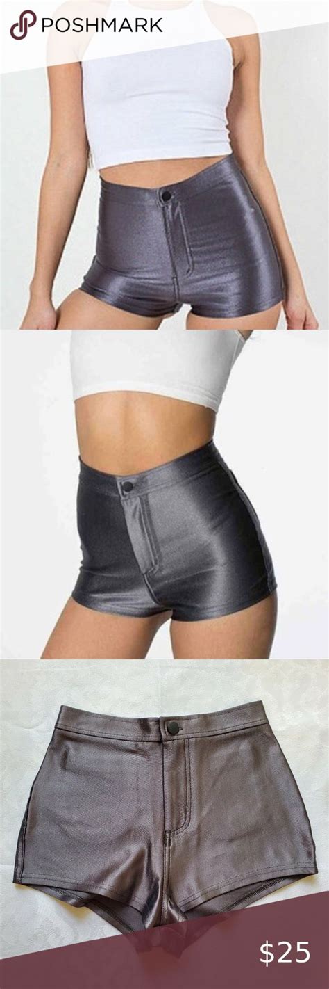 American Apparel Charcoal Silvergray Disco Shorts