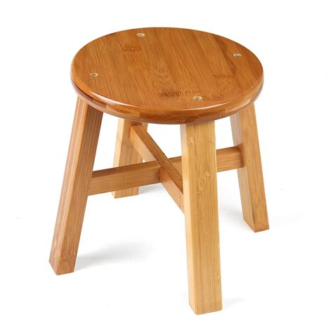 10 Wooden Round Stool Adult Kids Seat Stool Foot Rest Stool Shower