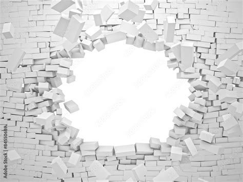 Breaking Wall Stock Illustration Adobe Stock