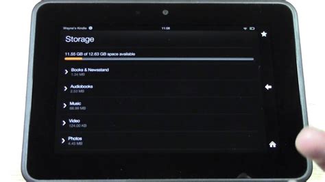 Kindle Fire Hd How To Check Your Available Storage H2techvideos Youtube