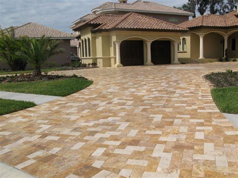 Travertine Pavers For Patio And Driveways The Ideal