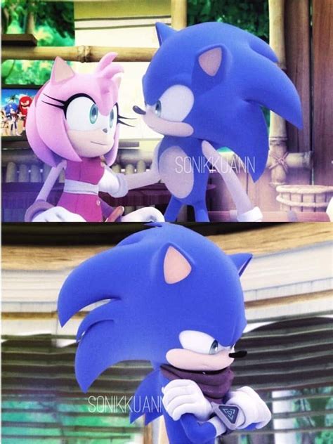 boom sonic is jealous owo sonic and amy sonic fan art sonic boom sonic the hedgehog sonamy