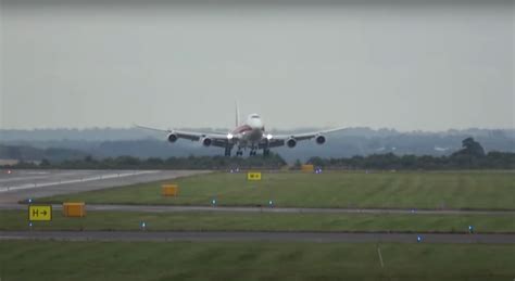 Airplane Engine Bursts Into Flames Upon Landing