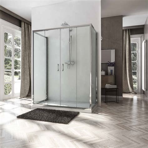 3 Sided Shower Cabin Double Sliding Door 185 Or 198 Cm Height