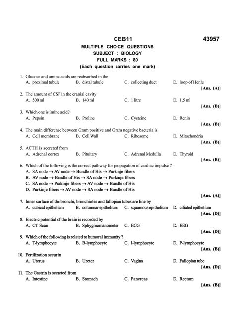 Biology Mcqs For Class 9 Chapter Wise With Answers Pdf Fill Online Printable Fillable Blank
