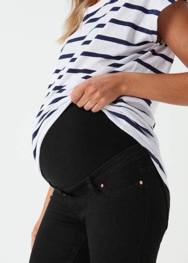 Maternity April Black Over The Bump Skinny Jeans Matalan