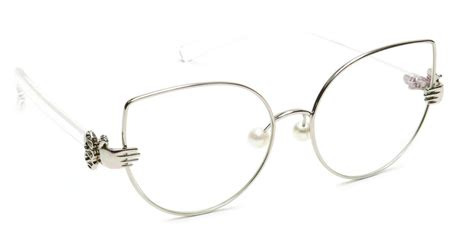 vintage cat eye eyeglasses retro clear lens metal designer women fashion pearls ebay
