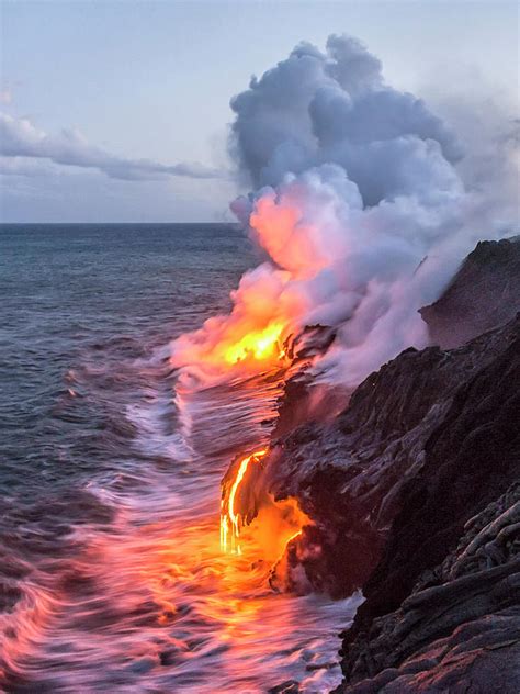 Kilauea Volcano Lava Flow Sea Entry 7 The Big Island Hawaii Photograph By Brian Harig Fine