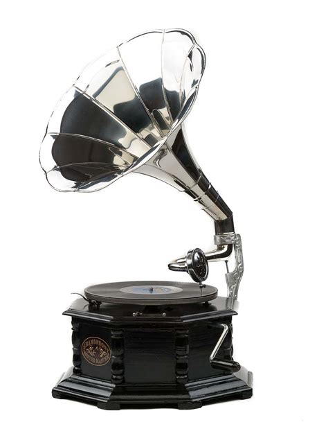 Wooden gramophone for shellac records, horn gramophone, gramophone ...