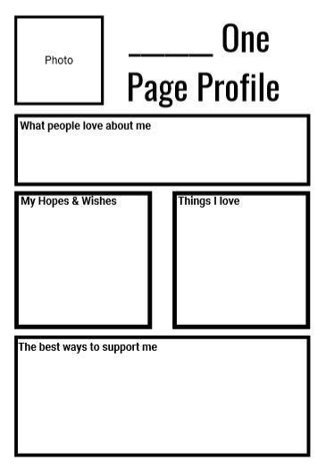 One Page Profile The Autism Page Including Templates