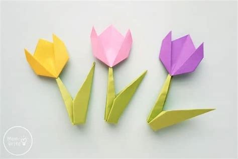How To Make Origami Flowers Step By Step Origami Tulip Instructions