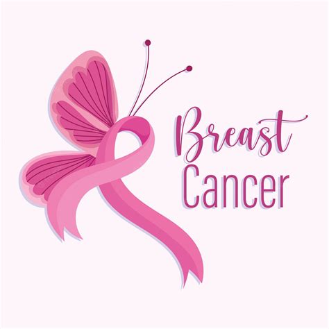 Premium Vector Breast Cancer Awareness Month Pink Ribbon Side Butterfly