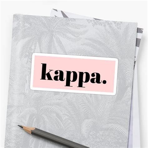 Kappa Sticker By Cedougherty Redbubble