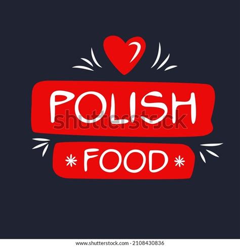 Creative Polish Food Logo Sticker Badge Stock Vector Royalty Free
