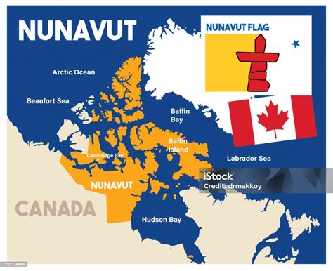 Ilustración De Mapa De Canadá Y De Nunavut Y Más Vectores Libres De