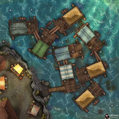 Fishing Village Angela Maps Free Static And Animated Battle Maps