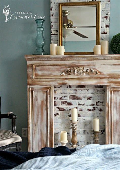 When we first toured this house, we immediately knew that the fireplace would need a major either fresh brick or faux stone, adding veneers to a dated fireplace can instantly update it. DIY Vintage Mantel | Diy fireplace mantle, Diy fireplace ...