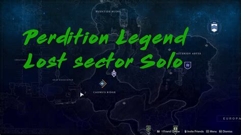 Beyond Light Perdition Legend Lost Sector Solo Youtube