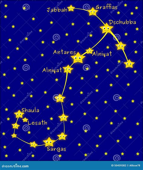 Constellation De Scorpius Illustration Stock Illustration Du
