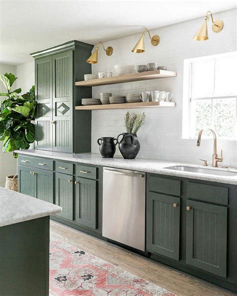 5 Botanical Green Kitchens We Love Tinted