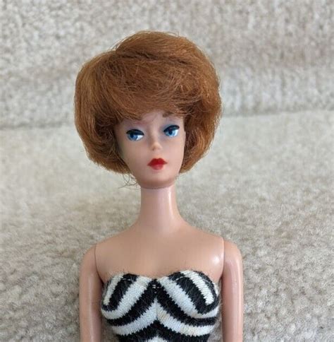 Vintage 850 Barbie Titian Redhead Bubblecut Green Ears Doll W Original Box Ebay