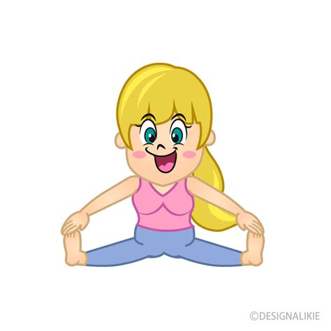 Yoga Pose Spreading Legs Cartoon Free Png Image｜illustoon