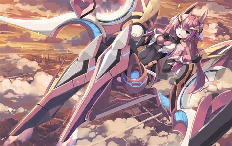 Wallpaper Illustration Anime Clouds Original Characters Pink Hair