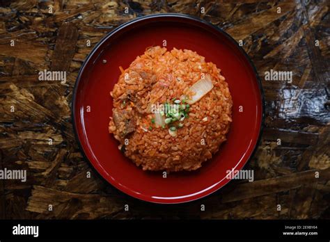 Kimchi Fried Rice Korean Food Stock Photo Alamy