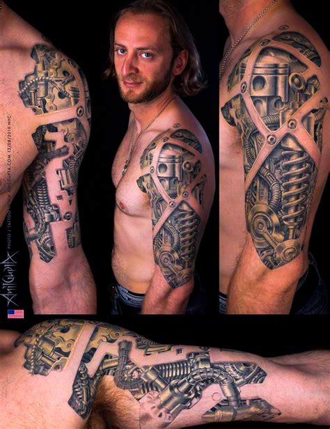 Bio Mechanical Tattoo Biomechanical Tattoo Mechanic Tattoo Sleeve