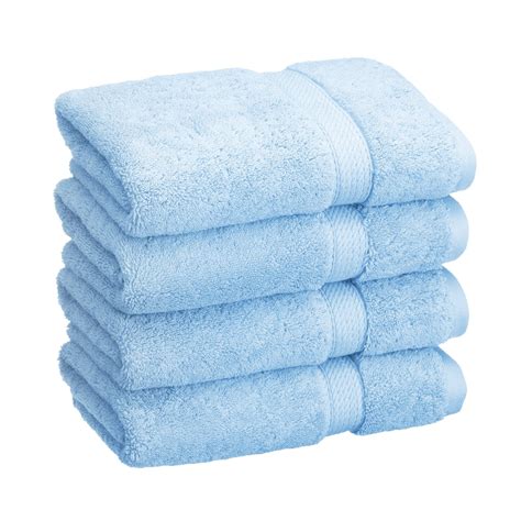 Egyptian Cotton 900 Gsm Hotel Quality 4 Piece Hand Towel Set Light Blue