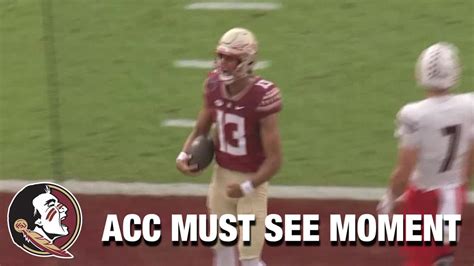 Fsus Jordan Travis Scores The First Acc Td Of 2022 Acc Must See